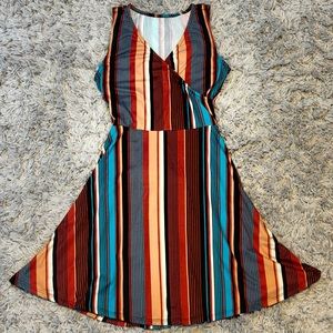 Colorful mid-length dress